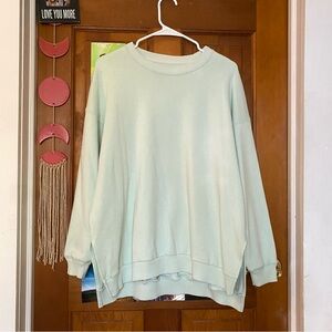 American Eagle Outfitters Light Green Crew Neck Sweater